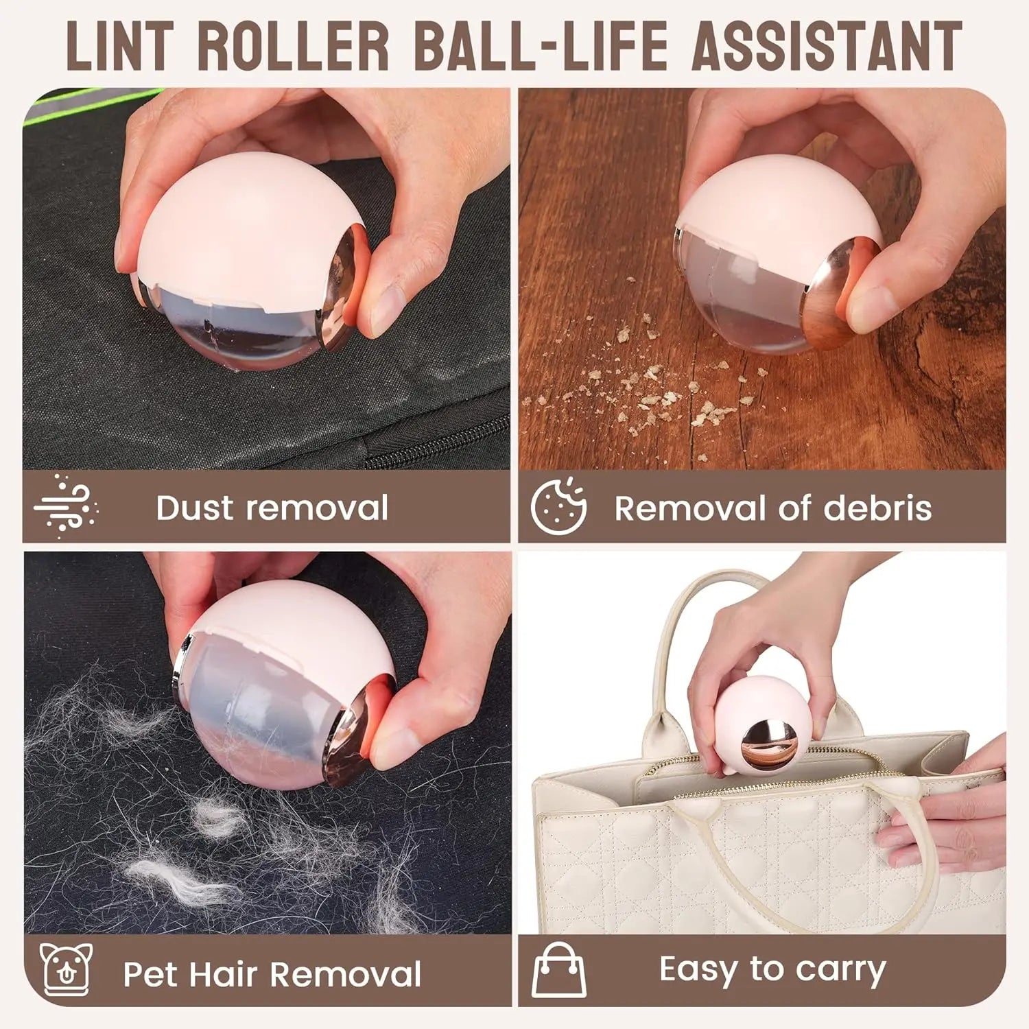 Cat Hair Remover, Portable Pet Hair Remover Roller, Reusable Pet Hair Remover Grooming Tool, Lint Roller for Clothes, Pet Hair Remover Lint Roller, Clothes Fuzz Roller, Hair Removal