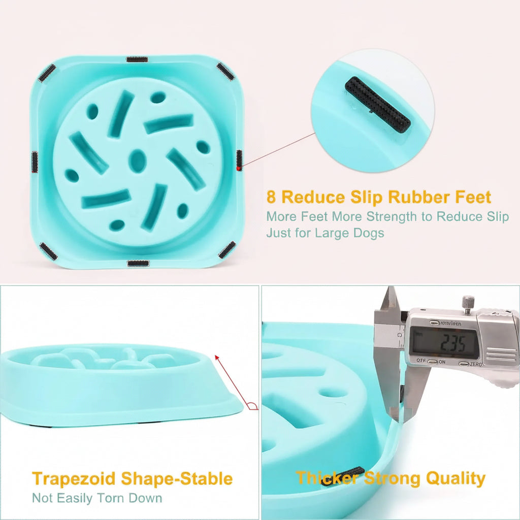 Slow Feeder Dog Bowl for Large Dogs, Food-Safe Material, Anti-Choke Puzzle Bowl