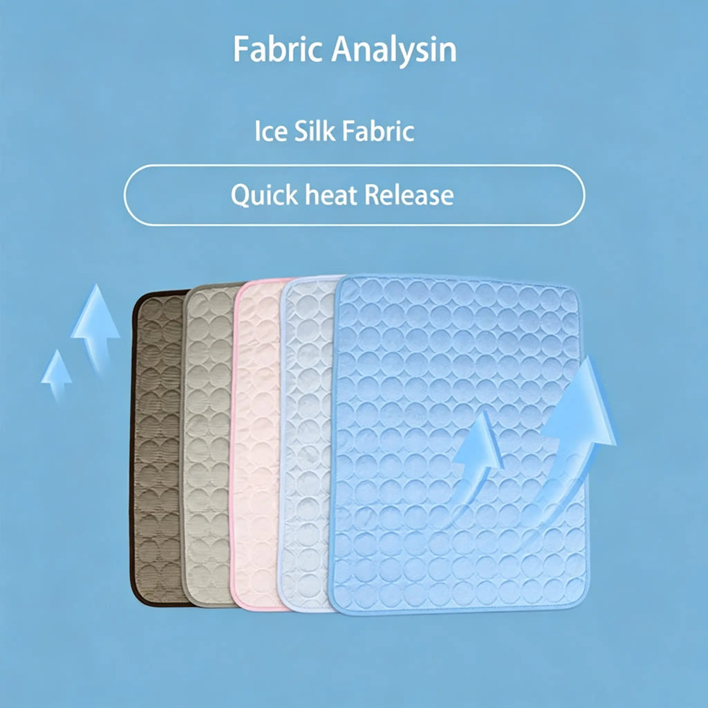 2026 New Cooling Dog Pad, Ice Silk Cooling Mat for Dogs, Non-Slip & Machine Washable Design, Summer Comfort Mat for Small to Large Pets, Universal Fit, Recycle #GLOBAL PICKS