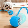 Interactive Cat Toy Ball, Smart Moving Electric Cat Toy Roller, Automatic Rolling Ball, USB Rechargeable, Tail String Included, Indoor Exercise for Cats