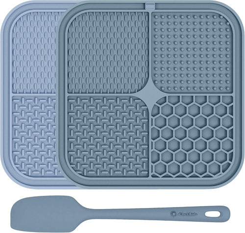 2 Pack Lick Mat for Dogs,Cats,Upgraded 8.5×8.5 Inches Licking Mats with Suction Cups,Slow Feeder Licking Pad for Anxiety Relief and Boredom Reducer,Suitable for Dog Training Set 9