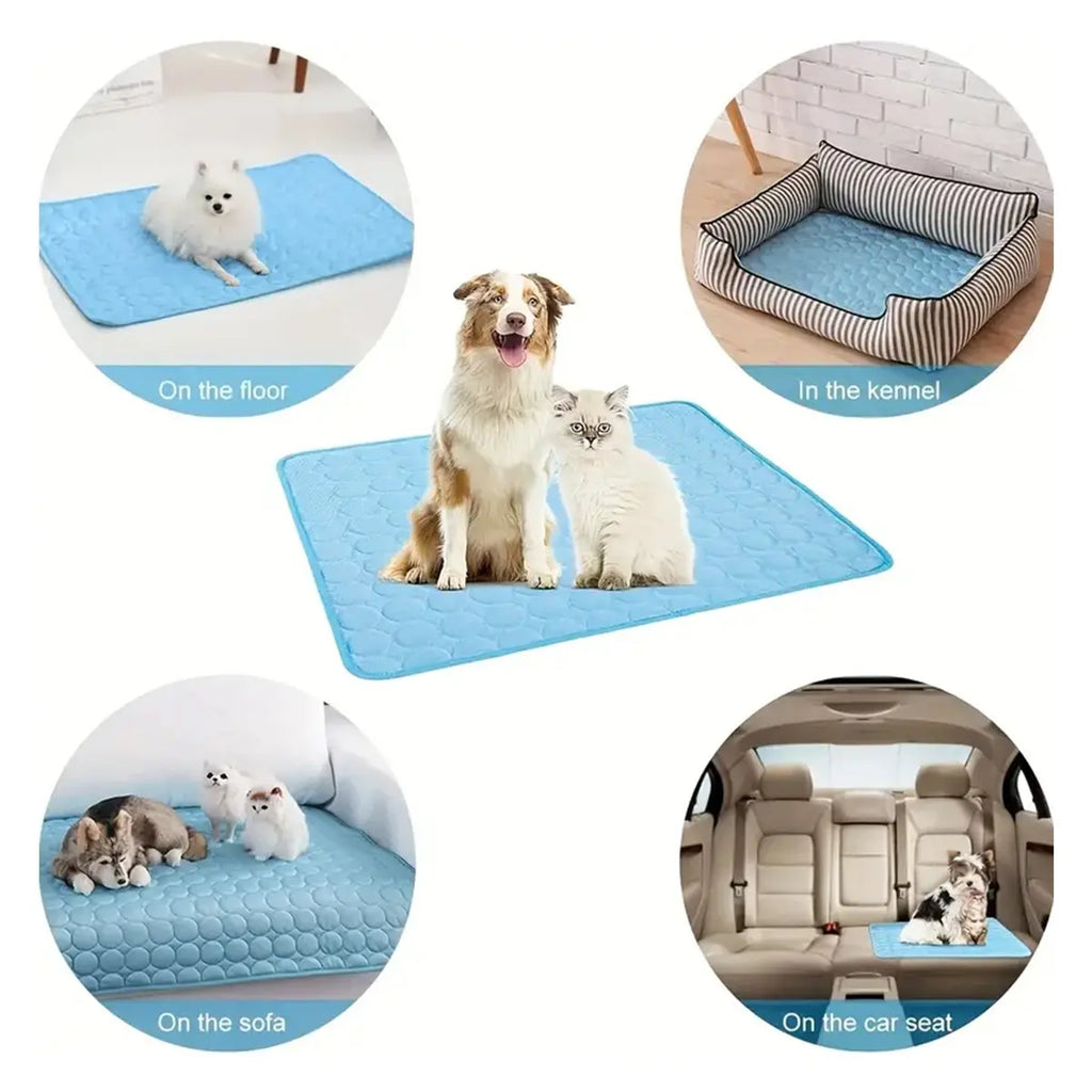 2026 New Cooling Dog Pad, Ice Silk Cooling Mat for Dogs, Non-Slip & Machine Washable Design, Summer Comfort Mat for Small to Large Pets, Universal Fit, Recycle #GLOBAL PICKS