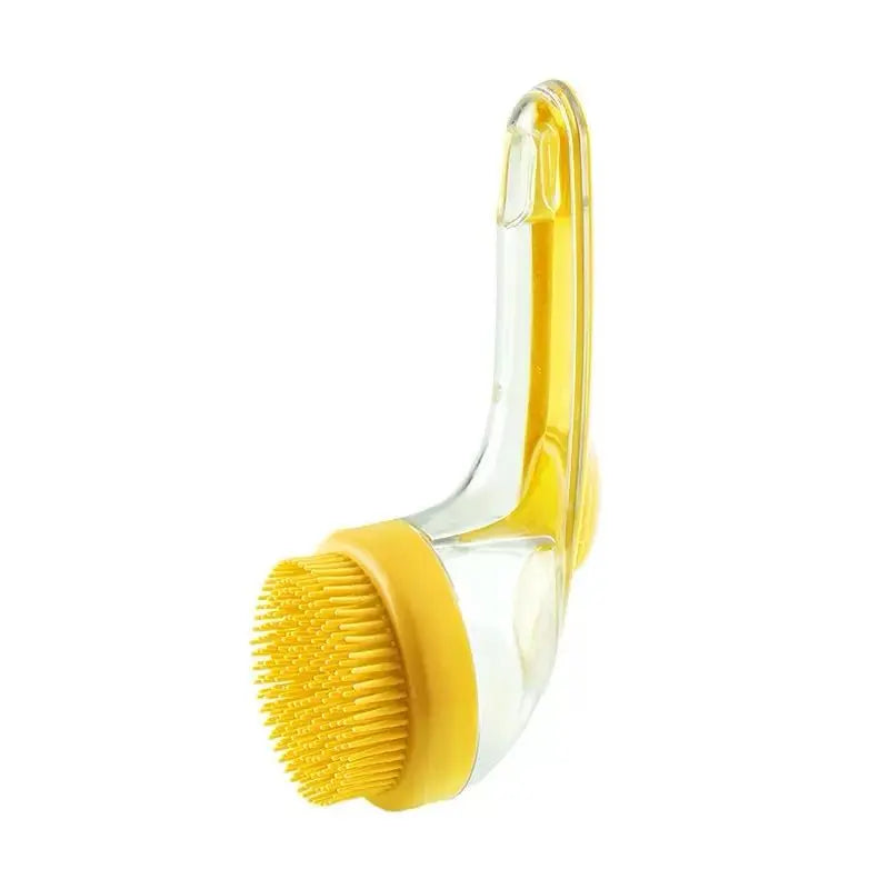 2026 Upgraded 2-In-1 Pet Bath Brush with Soap Dispenser, 8 × 3 × 4 In, Soft Silicone Grooming & Shedding Comb for Dogs and Cats, Gentle Massage Scrubber for Easier Bathing and Cleaner Coats