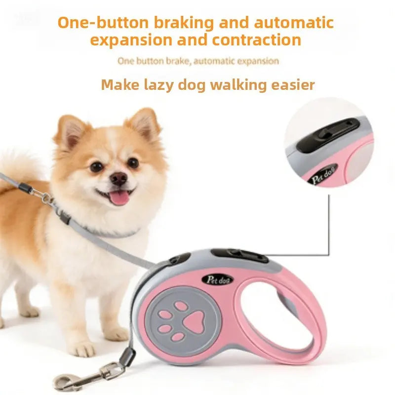 Pet Automatic Retractable Leash Dog Puller Outdoor Walking Rope Dog Chain Safety Leash Pet Supplies, Medium Size, No Ca Prop 65 Warning