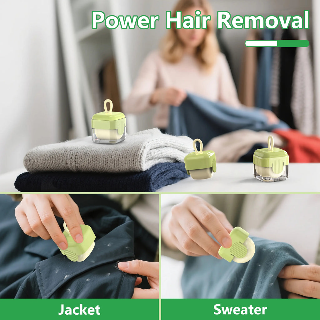 2-Pack Mini Lint Roller, Portable Pet Hair Remover Washable Sticky Roller Reusable Lint Remover for Clothes,Travel Household