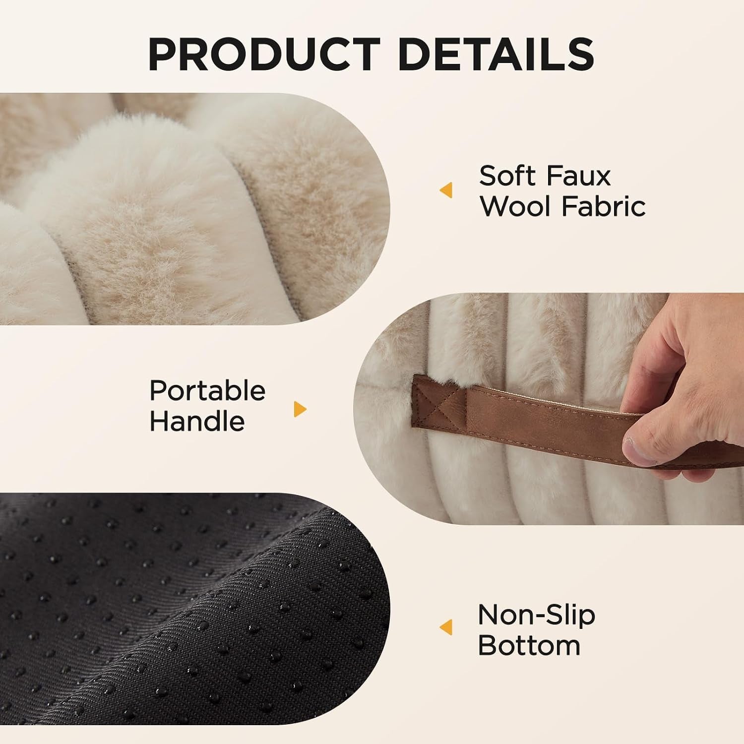 Cat Couch for Pets, 30 Inch Plush Pet Sofa, Cat Bed for Indoor Cats with Removable Washable Cover, Supportive Pet Sofa, Cream