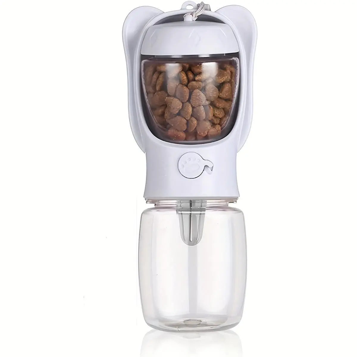 Portable Pet Water Bottle, 1 Count Pet Water Bottle with Food Container, Outdoor Multifunctional Water Bottle for Feeding Dogs & Cats