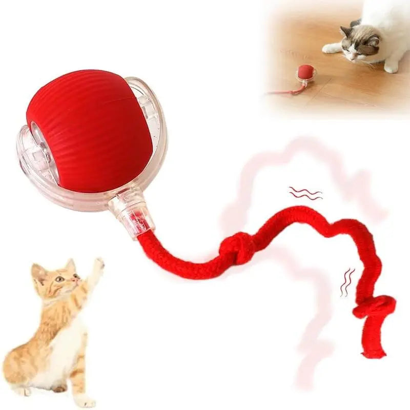 USB Rechargeable Interactive Pet Ball Toy Self Rolling Interactive Cat Toy Ball USB Rechargeable Ball with LED Lights & Smart Sensors for Cats & Dogs Durable Pet-Safe Desig Automatic