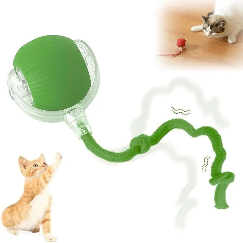USB Rechargeable Interactive Pet Ball Toy Self Rolling Interactive Cat Toy Ball USB Rechargeable Ball with LED Lights & Smart Sensors for Cats & Dogs Durable Pet-Safe Desig Automatic