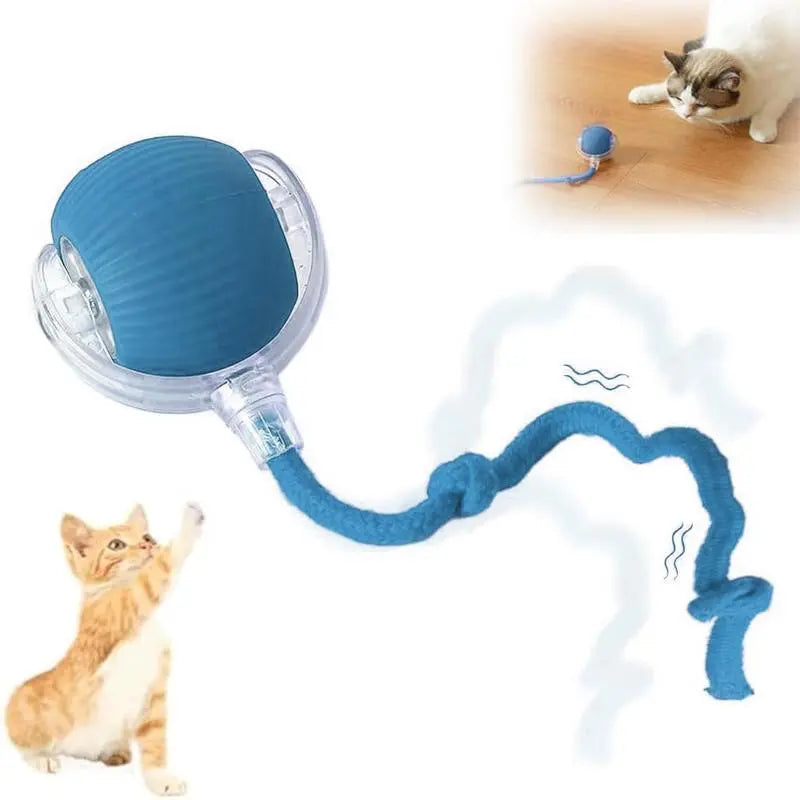 USB Rechargeable Interactive Pet Ball Toy Self Rolling Interactive Cat Toy Ball USB Rechargeable Ball with LED Lights & Smart Sensors for Cats & Dogs Durable Pet-Safe Desig Automatic