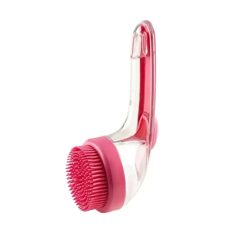 2026 Upgraded 2-In-1 Pet Bath Brush with Soap Dispenser, 8 × 3 × 4 In, Soft Silicone Grooming & Shedding Comb for Dogs and Cats, Gentle Massage Scrubber for Easier Bathing and Cleaner Coats