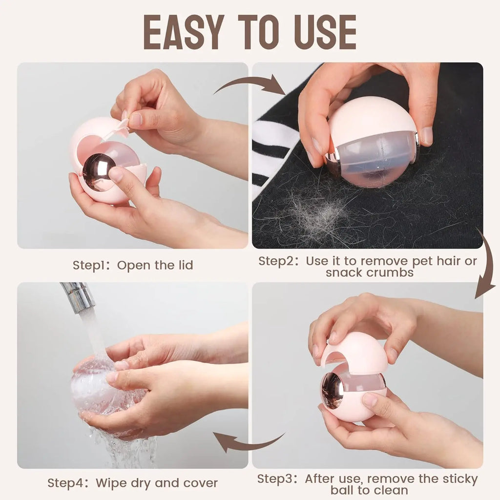 Cat Hair Remover, Portable Pet Hair Remover Roller, Reusable Pet Hair Remover Grooming Tool, Lint Roller for Clothes, Pet Hair Remover Lint Roller, Clothes Fuzz Roller, Hair Removal